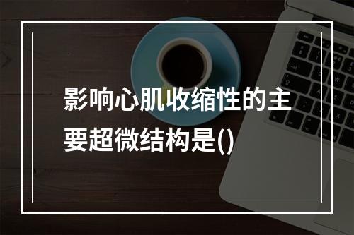 影响心肌收缩性的主要超微结构是()