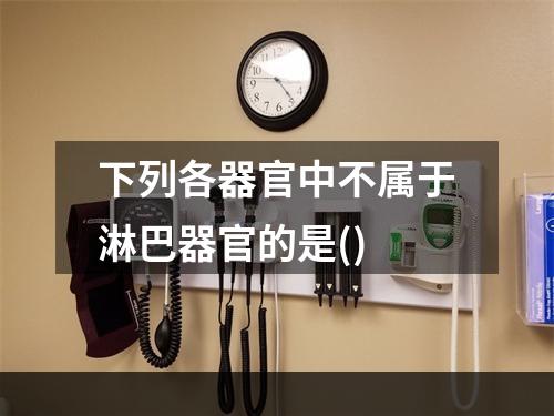 下列各器官中不属于淋巴器官的是()