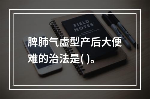 脾肺气虚型产后大便难的治法是( )。