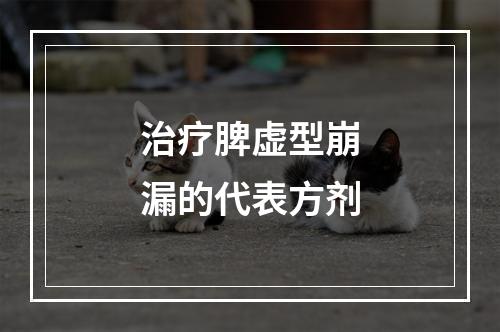 治疗脾虚型崩漏的代表方剂