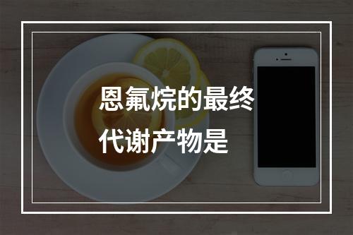 恩氟烷的最终代谢产物是