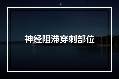 神经阻滞穿刺部位