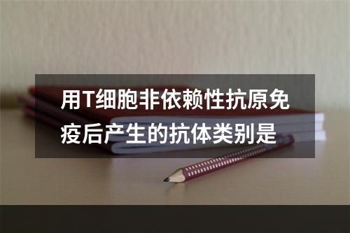 用T细胞非依赖性抗原免疫后产生的抗体类别是