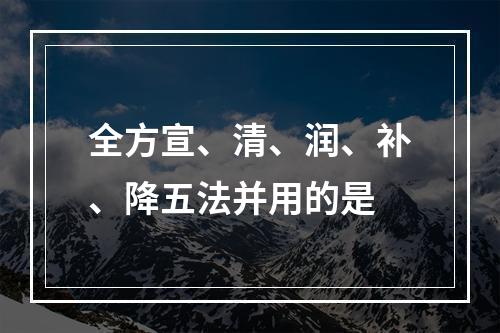 全方宣、清、润、补、降五法并用的是