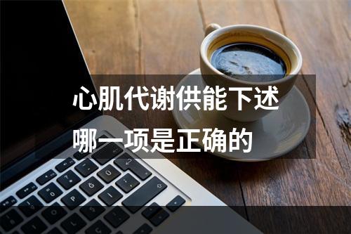 心肌代谢供能下述哪一项是正确的