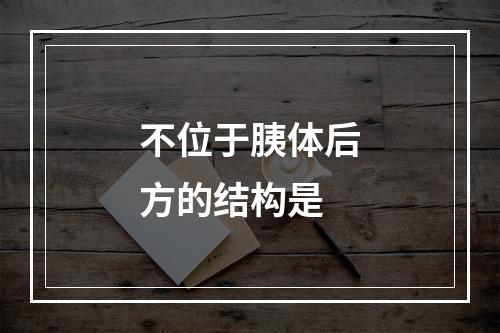 不位于胰体后方的结构是