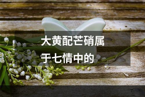 大黄配芒硝属于七情中的