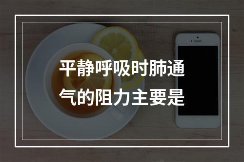 平静呼吸时肺通气的阻力主要是