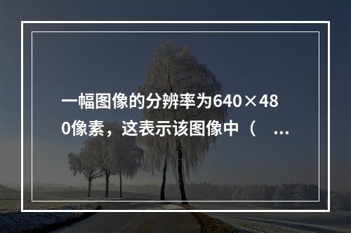 一幅图像的分辨率为640×480像素，这表示该图像中（　　