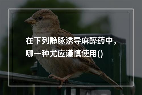 在下列静脉诱导麻醉药中，哪一种尤应谨慎使用()