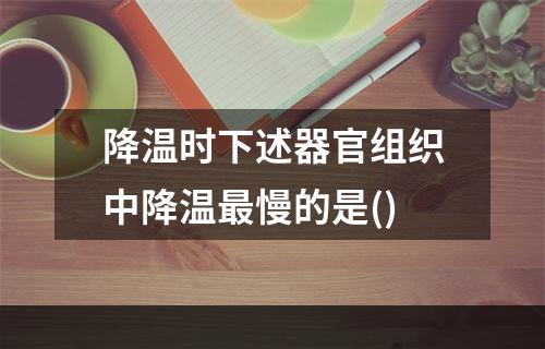 降温时下述器官组织中降温最慢的是()