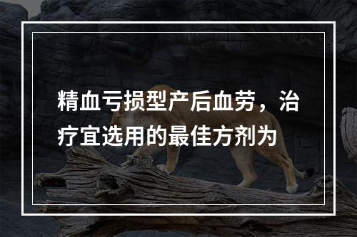 精血亏损型产后血劳，治疗宜选用的最佳方剂为