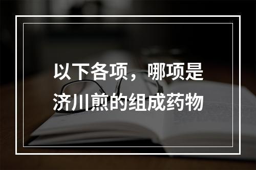 以下各项，哪项是济川煎的组成药物