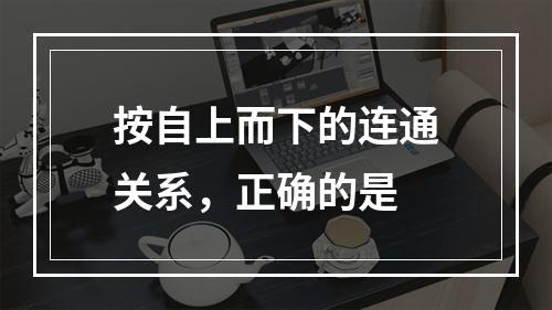 按自上而下的连通关系，正确的是