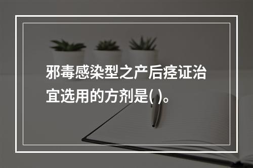 邪毒感染型之产后痉证治宜选用的方剂是( )。