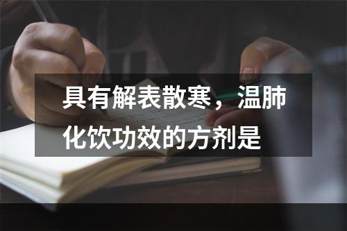 具有解表散寒，温肺化饮功效的方剂是