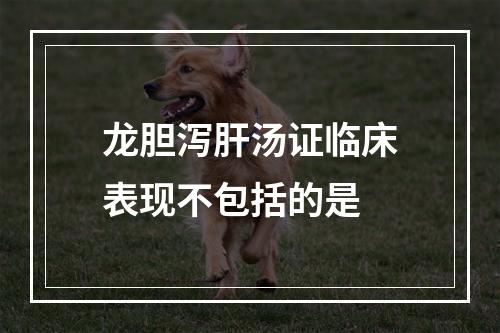 龙胆泻肝汤证临床表现不包括的是