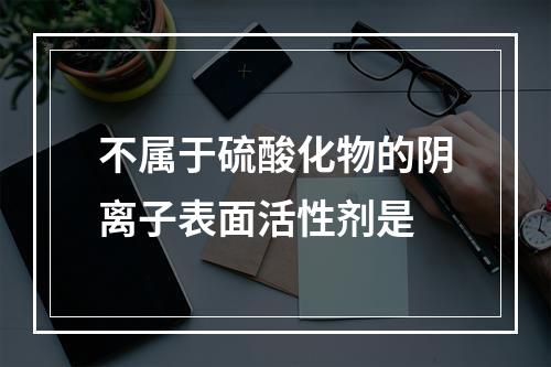 不属于硫酸化物的阴离子表面活性剂是