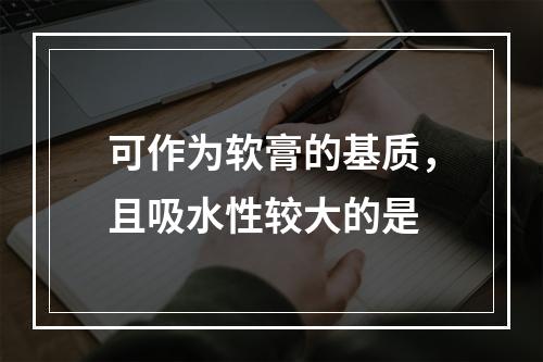 可作为软膏的基质，且吸水性较大的是