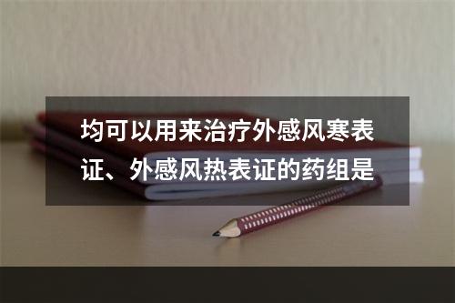 均可以用来治疗外感风寒表证、外感风热表证的药组是