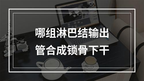 哪组淋巴结输出管合成锁骨下干