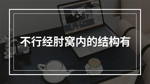 不行经肘窝内的结构有