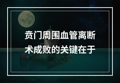 贲门周围血管离断术成败的关键在于