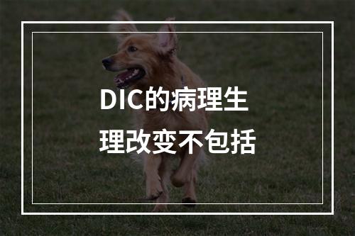 DIC的病理生理改变不包括