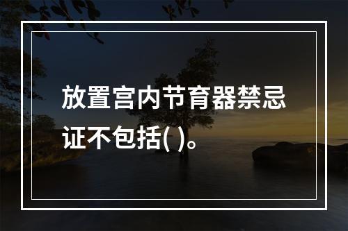 放置宫内节育器禁忌证不包括( )。