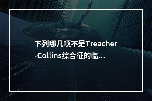 下列哪几项不是Treacher-Collins综合征的临床表