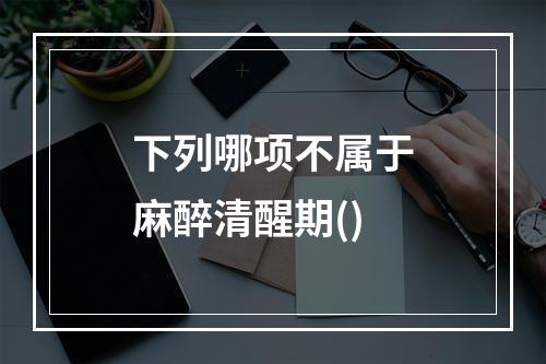 下列哪项不属于麻醉清醒期()