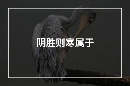 阴胜则寒属于