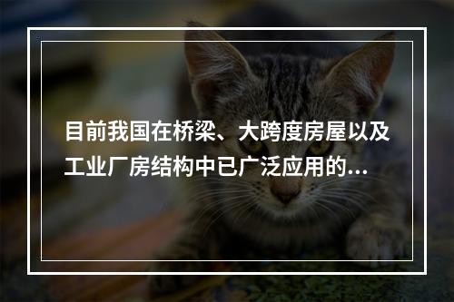 目前我国在桥梁、大跨度房屋以及工业厂房结构中已广泛应用的连