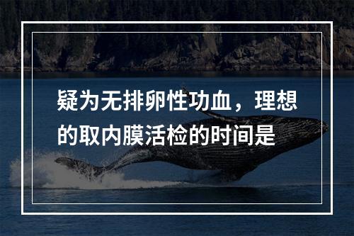 疑为无排卵性功血，理想的取内膜活检的时间是