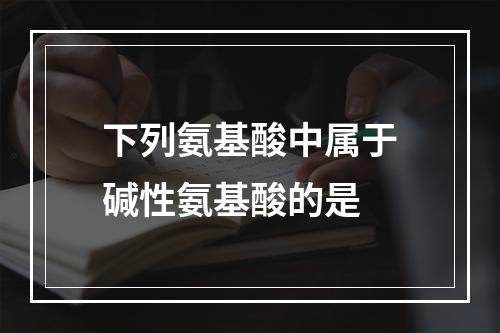 下列氨基酸中属于碱性氨基酸的是