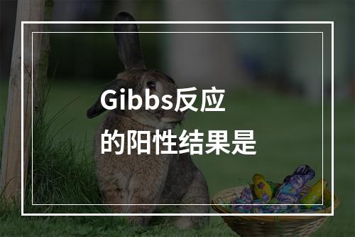 Gibbs反应的阳性结果是