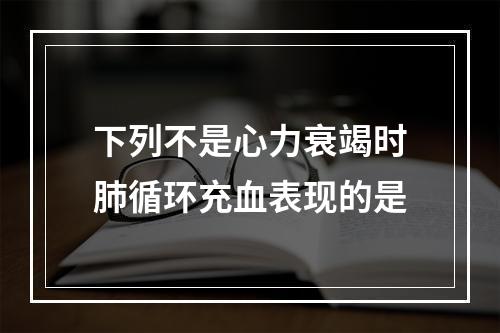 下列不是心力衰竭时肺循环充血表现的是