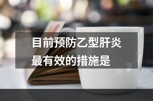 目前预防乙型肝炎最有效的措施是