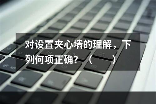 对设置夹心墙的理解，下列何项正确？（　　）