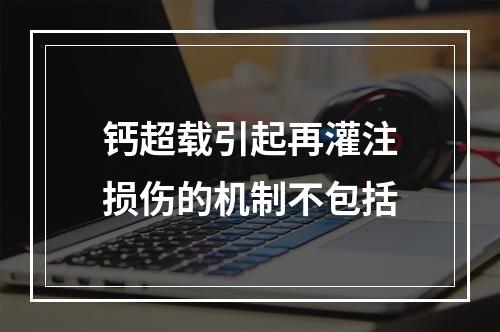 钙超载引起再灌注损伤的机制不包括