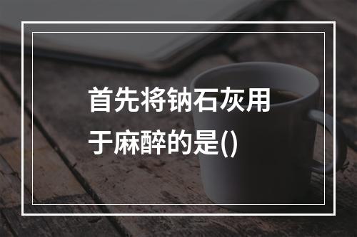 首先将钠石灰用于麻醉的是()