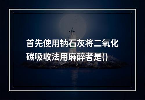 首先使用钠石灰将二氧化碳吸收法用麻醉者是()