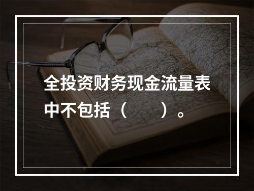 全投资财务现金流量表中不包括（　　）。