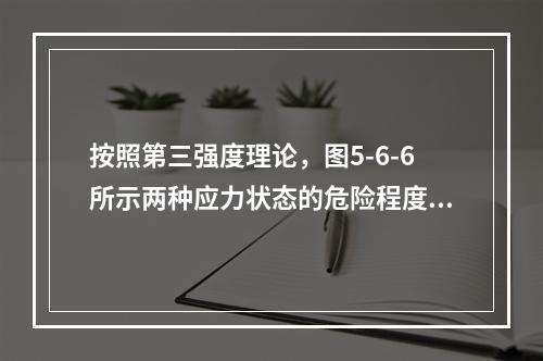 按照第三强度理论，图5-6-6所示两种应力状态的危险程度是