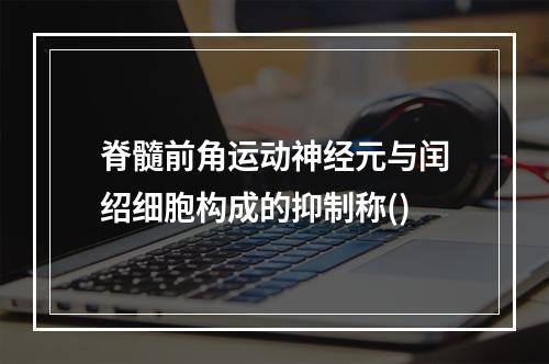 脊髓前角运动神经元与闰绍细胞构成的抑制称()