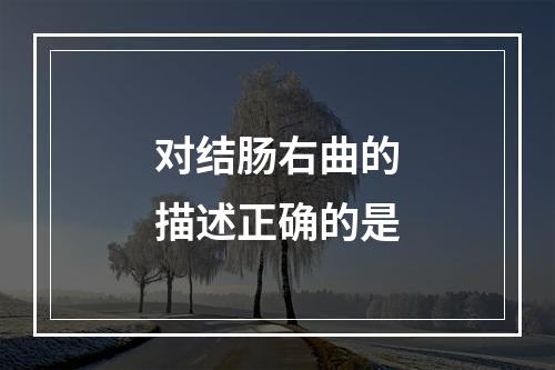 对结肠右曲的描述正确的是