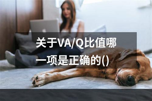 关于VA/Q比值哪一项是正确的()