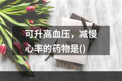 可升高血压，减慢心率的药物是()