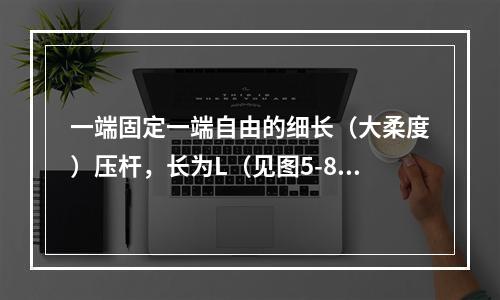 一端固定一端自由的细长（大柔度）压杆，长为L（见图5-8-