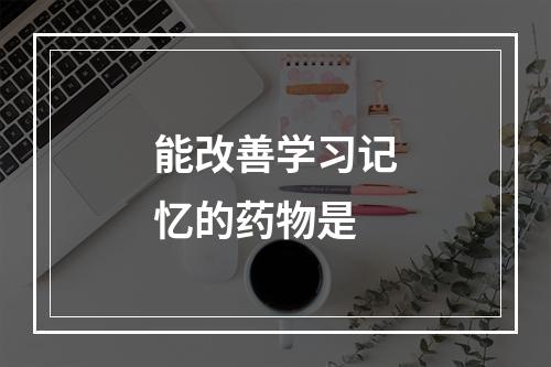 能改善学习记忆的药物是